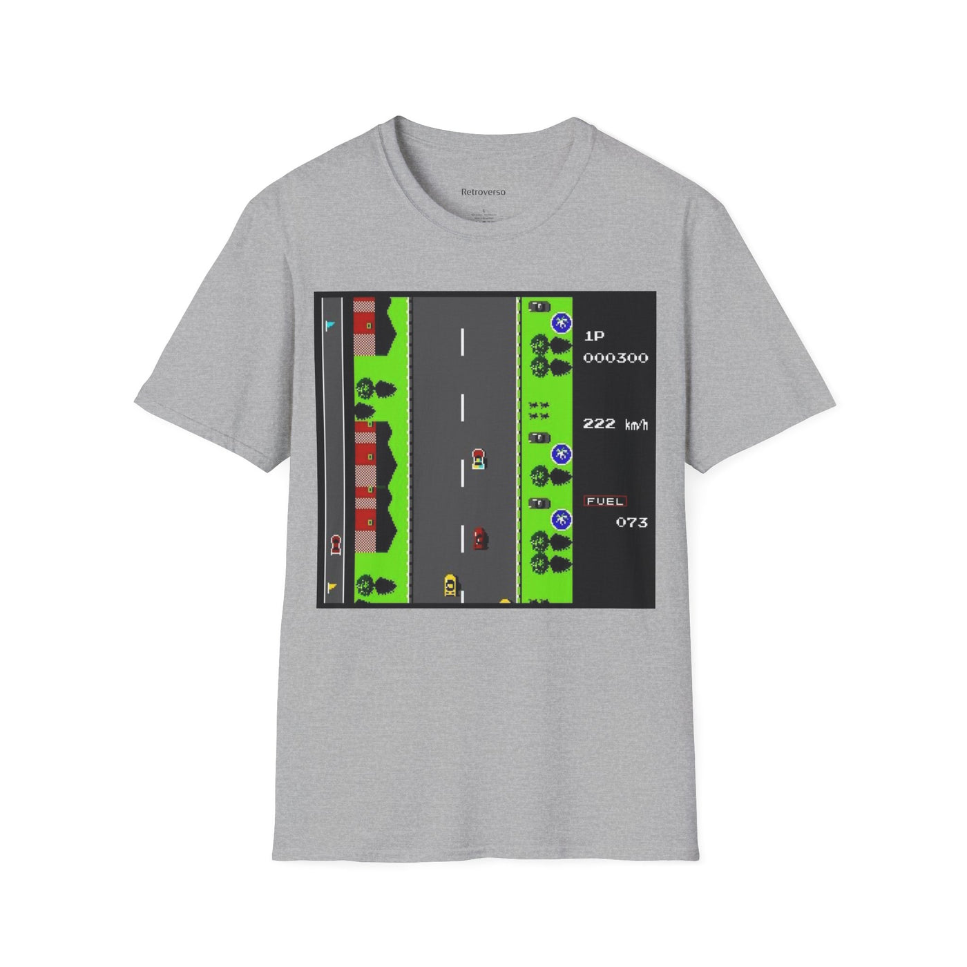 T-shirt NES Road Fighter 8 bit