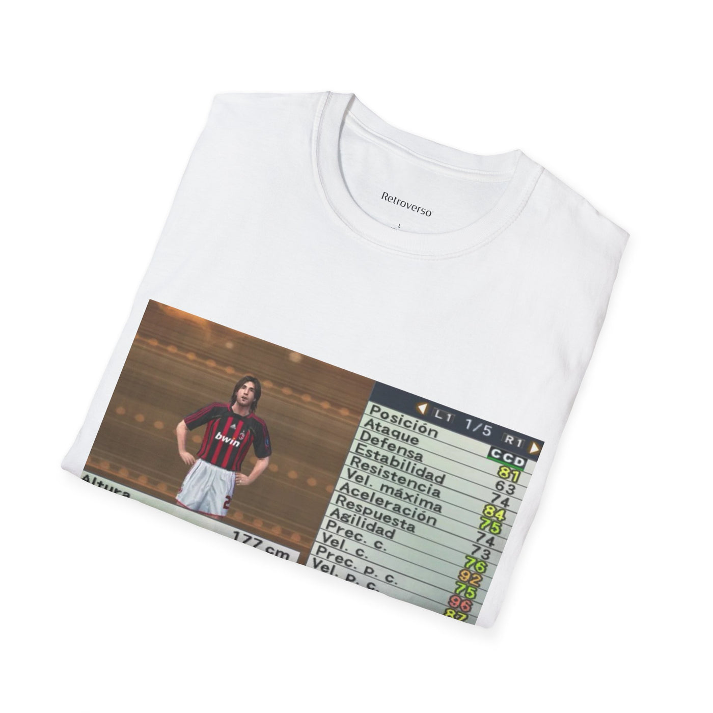 T-shirt PES 6  Andrea Pirlo Statistics