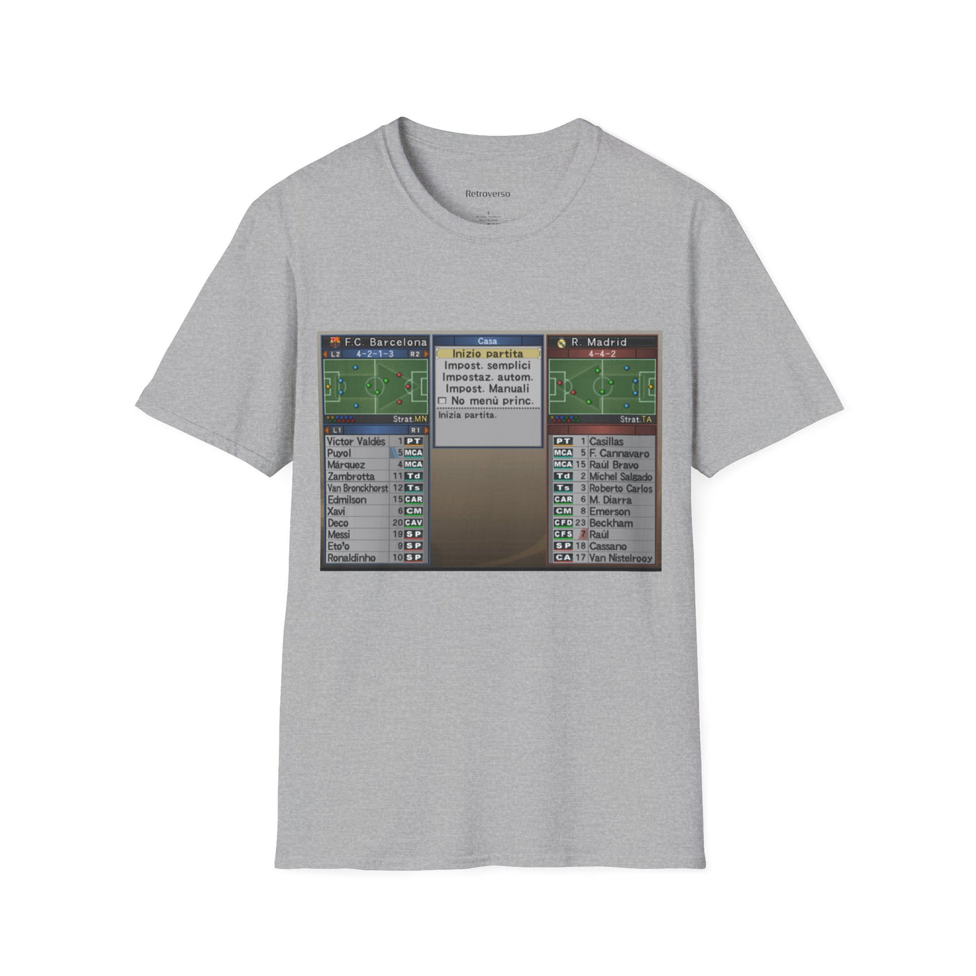T-shirt PES 6 Barca vs Real Statistics