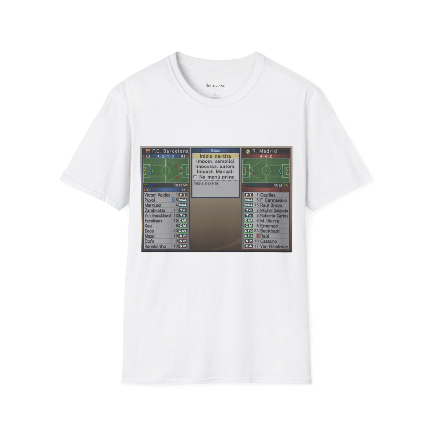 T-shirt PES 6 Barca vs Real Statistics